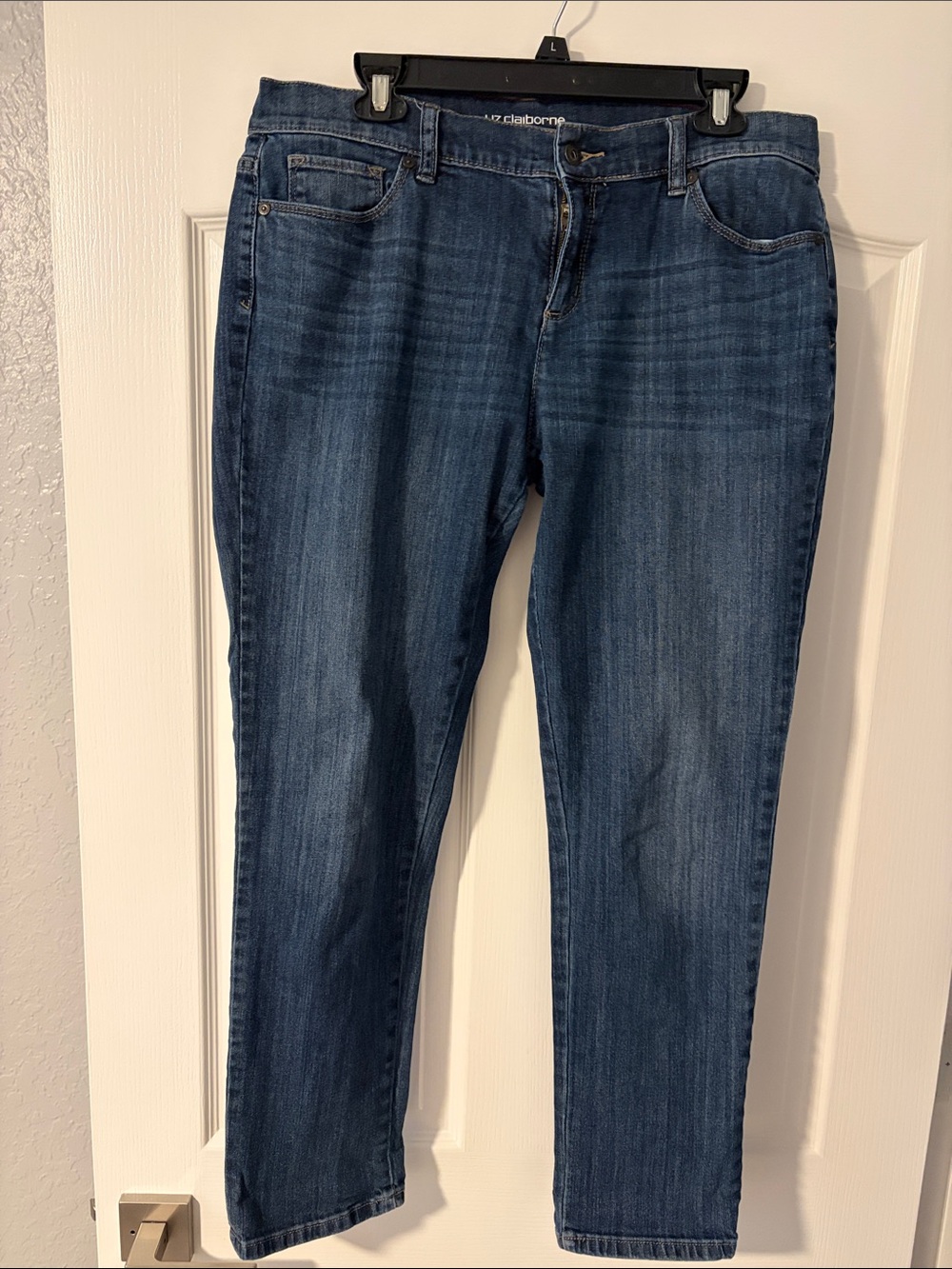 Liz Claiborne Medium/Dark Blue Boyfriend Skinny Leg Jeans
